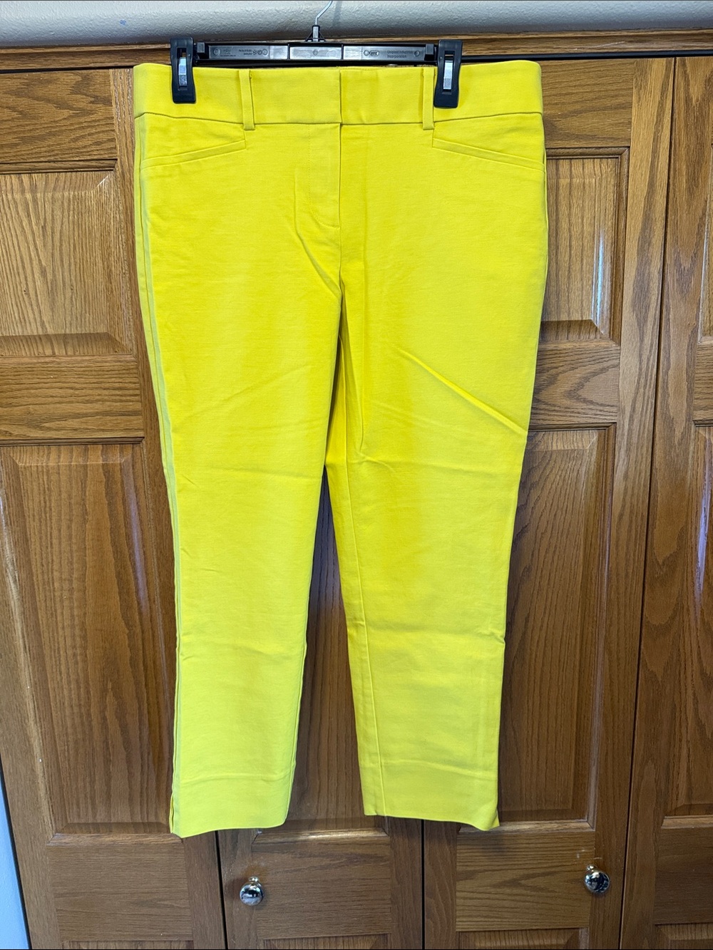 LOFT Marisa Bright Yellow Cropped Slim Ankle Jeans-Size: 10